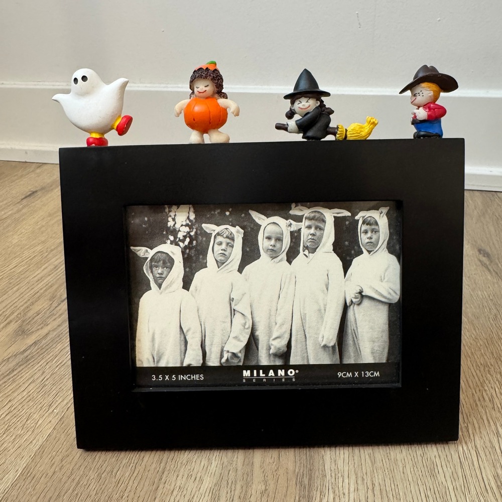 Vintage Milano Series Halloween Kitsch Photo Frame 3.5x5 Ghost Witch Pumpkin NEW